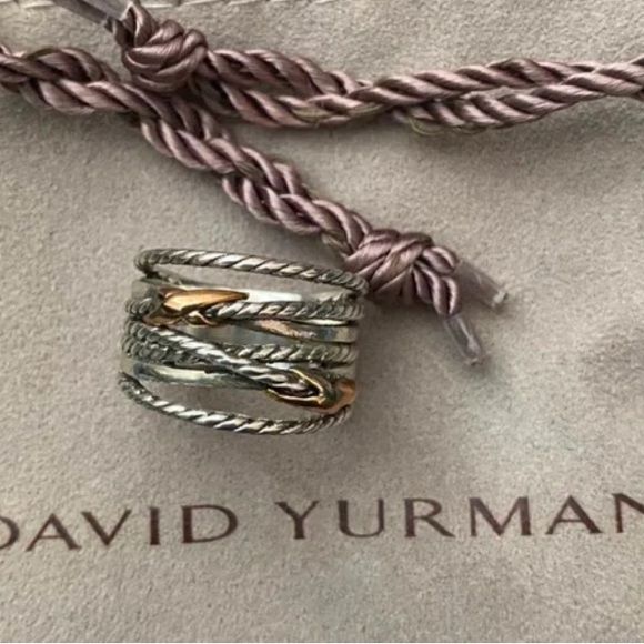 🌺🌺Gold X Crossover Ring size 8 - Picture 3 of 4